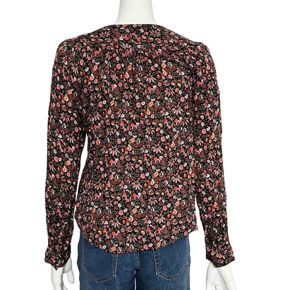 Maeve Anthropologie Womens Ditsy Floral Long Sleeve Button Down Blouse Small - Picture 3 of 12